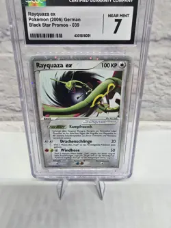 CGC 7 Rayquaza ex Black Star Promo German 039 Holo Pokemon Card - Image 1