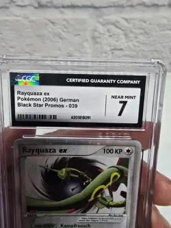 CGC 7 Rayquaza ex Black Star Promo German 039 Holo Pokemon Card - Image 2