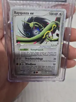CGC 7 Rayquaza ex Black Star Promo German 039 Holo Pokemon Card - Image 3
