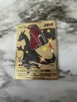 Charizard V HP 220 Gold Foil Pokemon Card 079/073 Fan Art Mint - Image 1