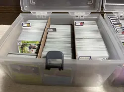 Pokemon Trading Card Lot 4 Boxes with Plastic Cases Sleeves Includes Rare Cards - Image 3