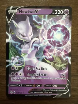 Pokemon Go Mewtwo v Holo Rare Card 30/78 Near Mint - Image 1