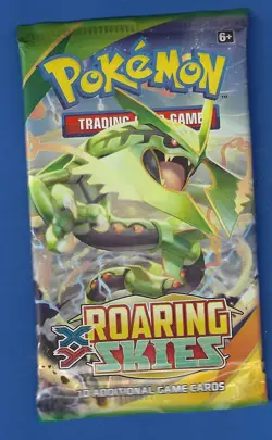 Pokemon "Roaring Skies" 10-Card Sealed Booster Pack (Rayquaza) X1 - Image 1