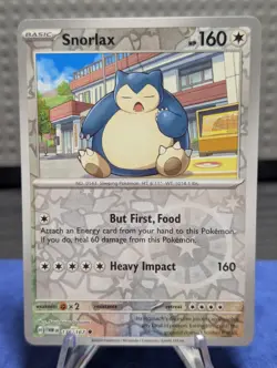 Pokemon TCG Snorlax Reverse Holo Card 136/167 Twilight Masquerade Sv06 - Image 1