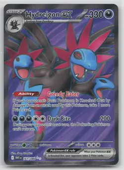 Pokemon Card Hydreigon ex Ultra Rare SV: White Flare 161/086 NM - Image 1