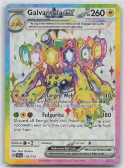 Pokemon Card Galvantula ex Ultra Rare SV07: Stellar Crown 159/142 NM - Image 1