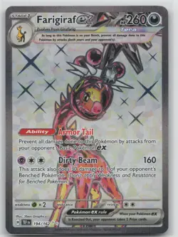 Pokemon Card Farigiraf ex - Ultra Rare SV05: Temporal Forces 194/162 NM - Image 1