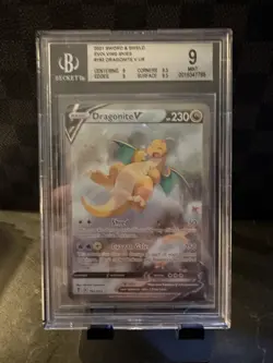 Pokemon Dragonite V Alt Art #192 Evolving Skies BGS 9 Mint Full Art TCG Card - Image 1
