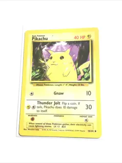 PIKACHU - 58/102 - BLUE INK DOT ERROR - Base Set - Pokemon Card - EXC - Image 1