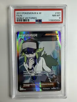 2011 Pokemon Noble Victories Full Art Holo Trainer Trading Card Game TCG PSA 8 - Image 1