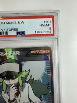 2011 Pokemon Noble Victories Full Art Holo Trainer Trading Card Game TCG PSA 8 - Image 3