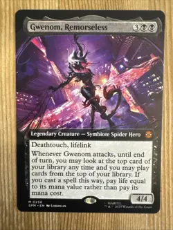 1x Gwenom, Remorseless NON Foil Extended Art NM Eng MTG - Marvel's Spider-Man - Image 1