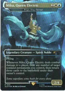 MTG: Secret Lair Drop Series: Rainbow Foil Miku, Queen Electric: LP Condition - Image 1