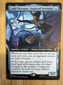 Lady Octopus, Inspired Inventor - Extended Art SPM NM MTG - Image 1
