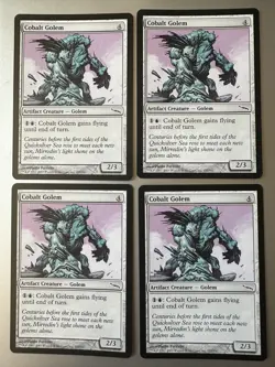4x Cobalt Golem (NM) Mirrodin Common MRD Magic the Gathering MTG Playset - Image 1