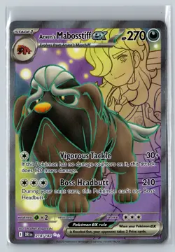Pokemon SV10: Destined Rivals #218/182 Arven's Mabosstiff ex Ultra Rare - Image 1