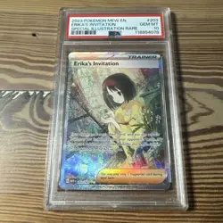 2023 POKEMON MEW EN-151 SPECIAL ILLUSTRATION RARE #203 ERIKA'S INVITATION PSA 10 - Image 1