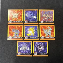 1999 Pokemon Artbox - 8 Different Stickers - Image 1