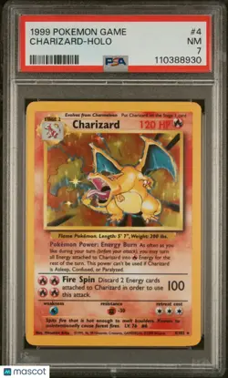 Charizard HOLO PSA 7 NM 1999 Pokemon Game #4 4/102 - Image 1