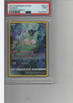 Mew GG10 - 2023 POKEMON SWORD/SHIELD CROWN ZENITH FULL ART/MEW - PSA 9 MINT - Image 1