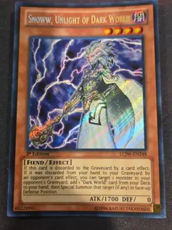 Yugioh Snoww, Unlight of Dark World LCJW-EN248 Secret Rare 1st Ed LP - Image 1
