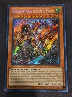 Yugioh! Tsumuha-Kutsunagi the Lord of Swords CYAC-EN024 Secret Rare 1st Ed NM - Image 1
