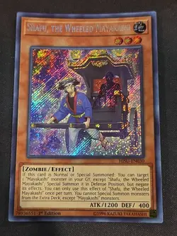 Yugioh Shafu, the Wheeled Mayakashi HISU-EN030 Secret Rare 1st Ed NM - Image 1