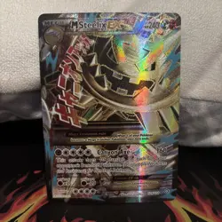 Pokemon TCG M Mega Steelix EX Full Art Holo Rare Card 109/114 XY Steam Siege - Image 1