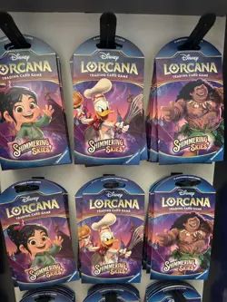 Disney Lorcana Shimmering Skies 6 Sleeved Booster Packs Free Shipping - Image 1