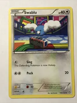 Pokemon TCG Swablu 104/124 BW Dragons Exalted Regular Uncommon Card - Image 2