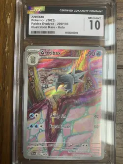 Pokemon TCG Arctibax Holo Illustration Rare Card 209/193 Sv02: Paldea Evolved - Image 1