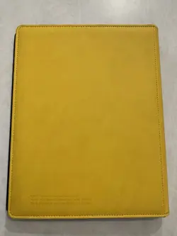 2019 Ultra Pro Yellow Pikachu PRO-Binder Leather 9 Pocket Strap Pokemon Cards - Image 4