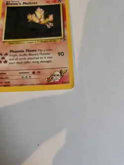 Blaine's Moltres Holo Gym Challenge 1/132 Mint Pokemon Card - Image 2