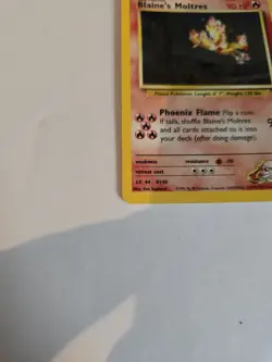 Blaine's Moltres Holo Gym Challenge 1/132 Mint Pokemon Card - Image 3