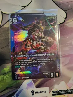 Unicorn Gundam (Destroy Mode) Foil - GD01-002 LR+ NM - TCG Card Game - Image 1