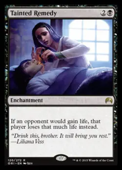 Tainted Remedy Magic mtg Moderate Play, English Magic Origins x1 - Image 1
