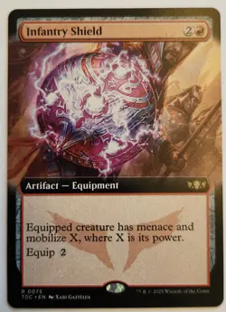 Infantry Shield (Extended Art) Commander: Tarkir: Dragonstorm Regular Rare NM+ - Image 1