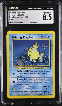 CGC 8.5 Shining Magikarp 2001 Neo Revelation 66/64 Holo Pokemon Card - Image 1