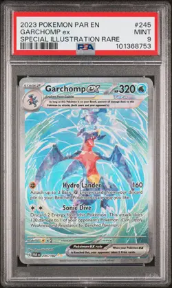 2023 POKEMON PAR EN-PARADOX RIFT SPECIAL ILLUSTRATION RARE GARCHOMP EX PSA 9 - Image 1