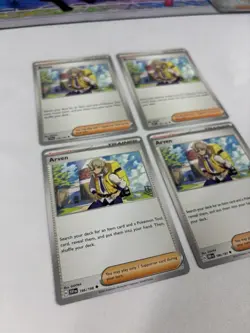 4x Arven 166/198 186/197 - Scarlet & Violet, Obsidian Flames Pokemon TCG Playset - Image 2