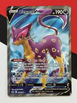 Liepard V Full Art Ultra Rare 180/198 Chilling Reign Pokemon PACK FRESH - Image 1