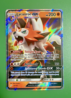 Lycanroc GX 82/181 - Pokemon Sun & Moon - Sm-Team Up Holo NM - Image 1