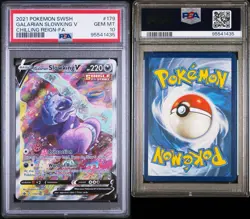 PSA 10 GALARIAN SLOWKING V 2021 POKEMON SWORD & SHIELD CHILLING REIGN FULL ART - Image 3