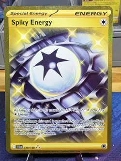 Pokemon TCG Spiky Energy 190/159 Journey Together Secret Rare Gold - Image 1