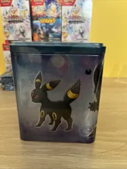 Pokemon TCG Shadowy Darkness Tin 3 Booster Packs 1 Pokemon Coin New Sealed - Image 1