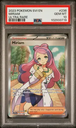 2023 POKEMON SVI EN-SCARLET & VIOLET ULTRA RARE #238 MIRIAM PSA 10 - Image 1