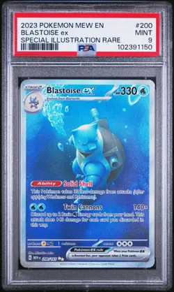 Pokemon PSA 9 MINT Blastoise ex 200/165 Scarlet & Violet: 151 - Image 1