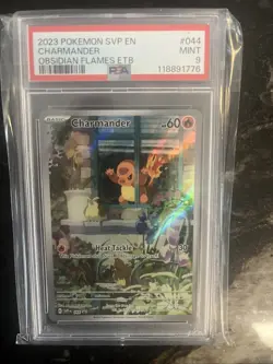 2023 POKEMON SVP EN-SV OBSIDIAN FLAMES ETB PROMO #044 CHARMANDER PSA 9 Mint - Image 1