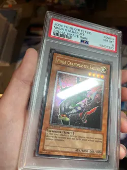Yu-Gi-Oh! PSA 8 Ninja Grandmaster Sasuke Ultimate Rare 1st edition SOD-EN019 - Image 2