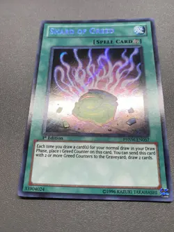 Yugioh Shard Of Greed 1st Edition Secret Rare PHSW-EN057 MP - Image 1